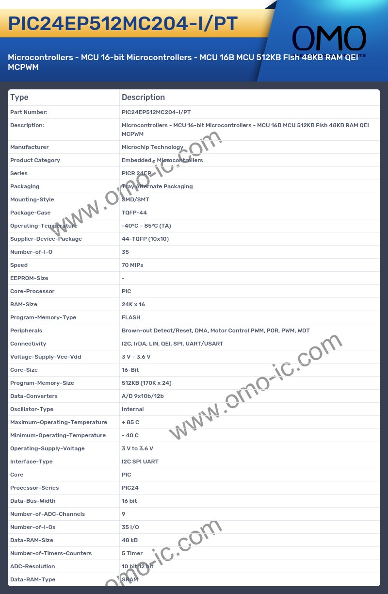 PIC24EP512MC204-I/PT