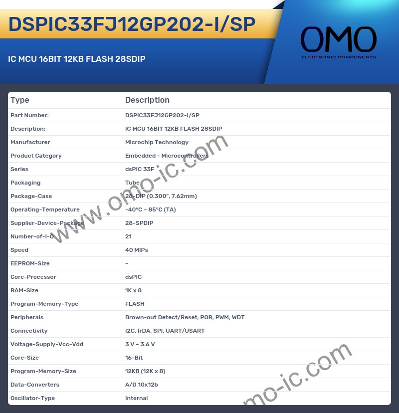 DSPIC33FJ12GP202-I/SP