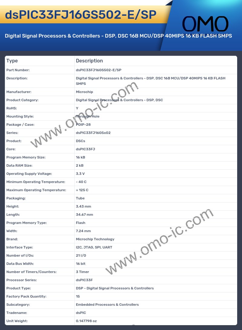 dsPIC33FJ16GS502-E/SP