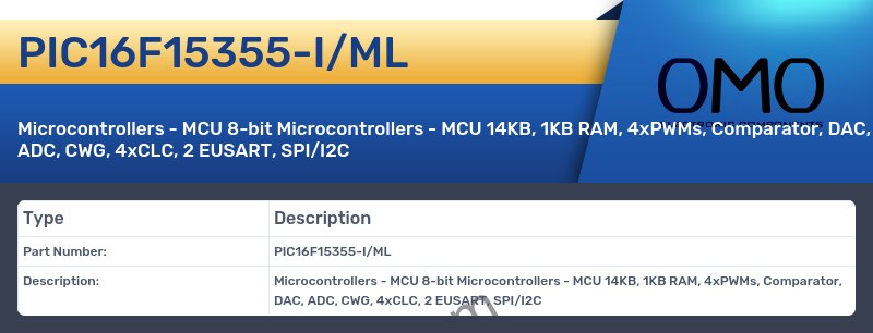 PIC16F15355-I/ML