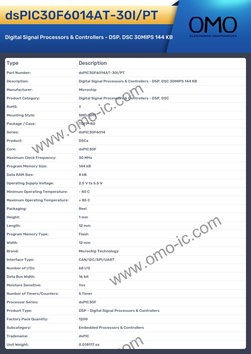 dsPIC30F6014AT-30I/PT