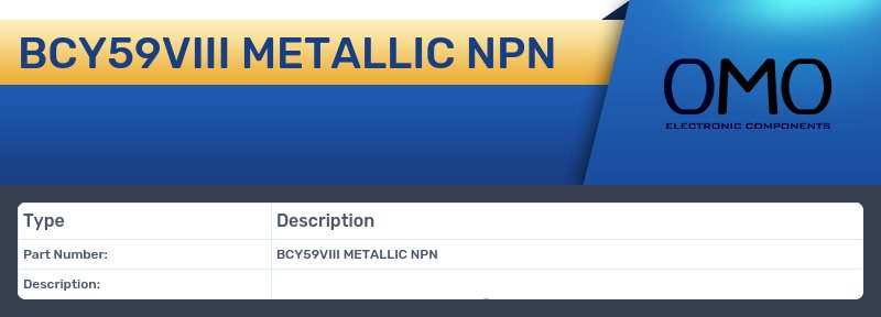 BCY59VIII  METALLIC NPN