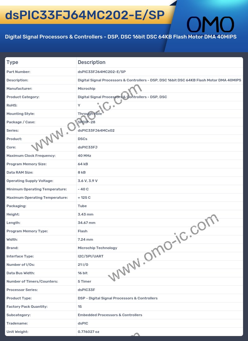 dsPIC33FJ64MC202-E/SP