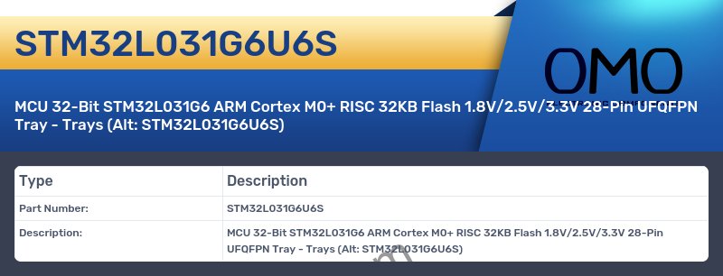 STM32L031G6U6S