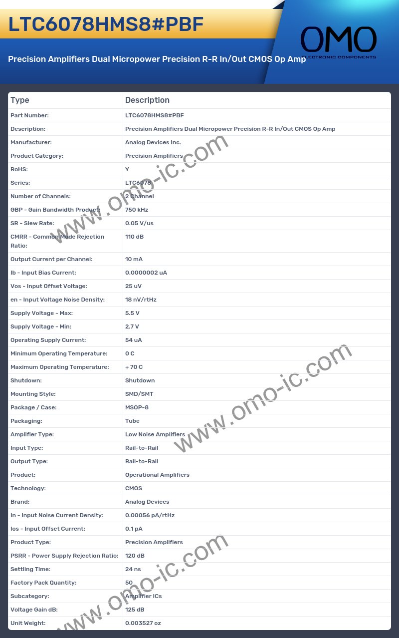 LTC6078HMS8#PBF