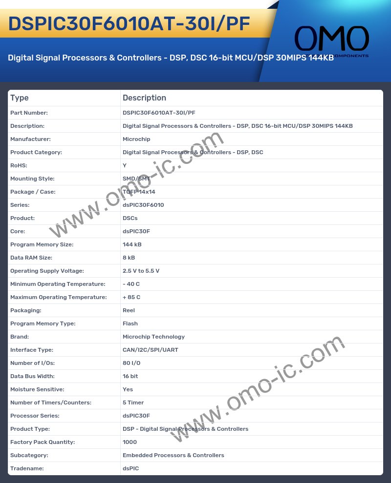 DSPIC30F6010AT-30I/PF