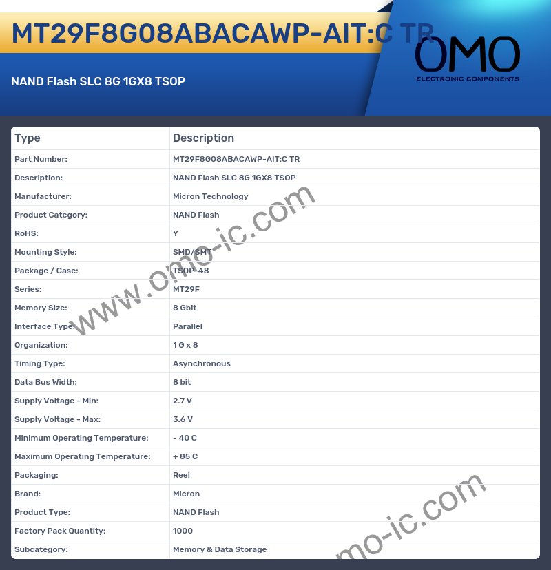 MT29F8G08ABACAWP-AIT:C TR