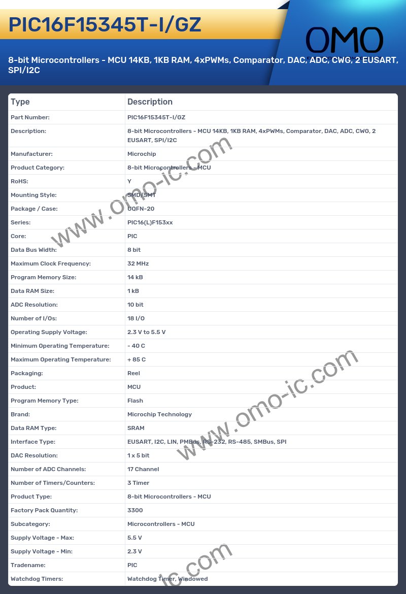 PIC16F15345T-I/GZ