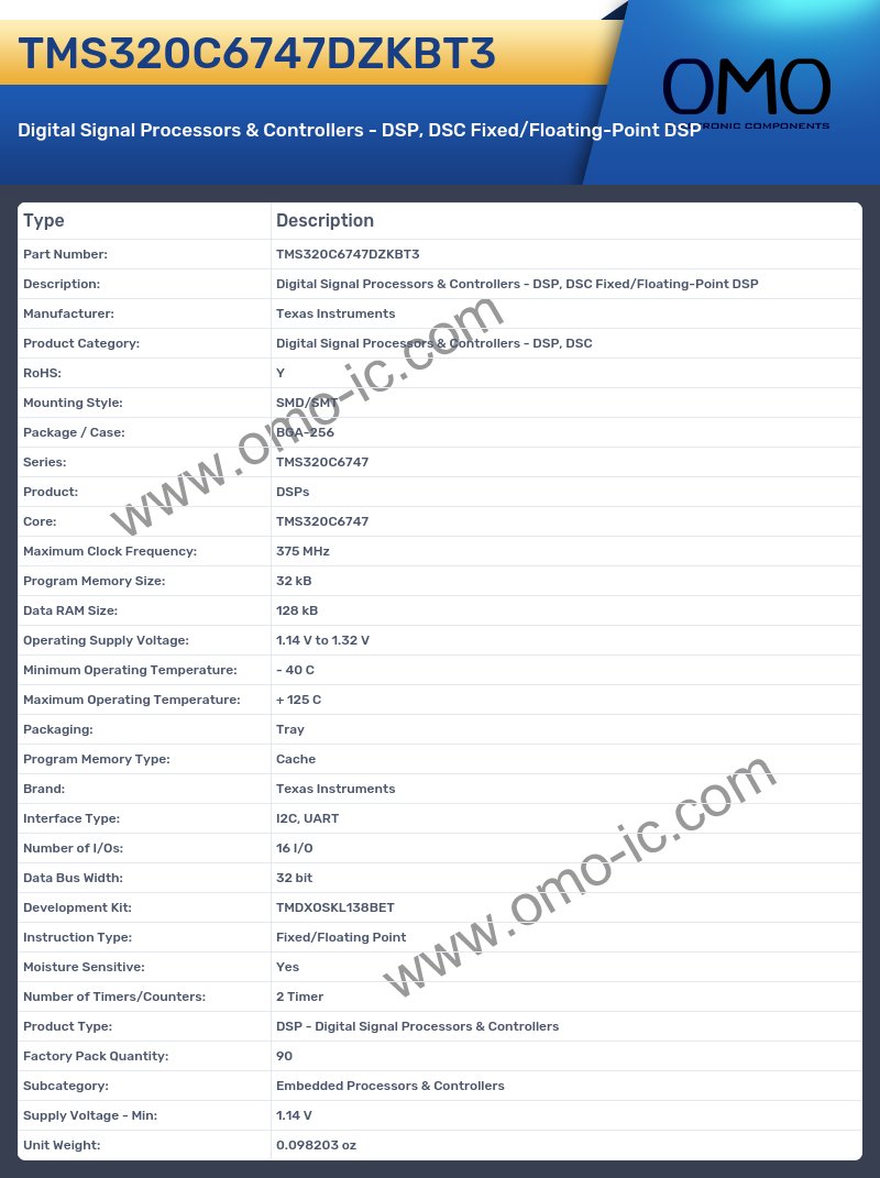 TMS320C6747DZKBT3