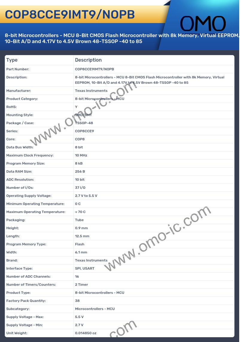 COP8CCE9IMT9/NOPB