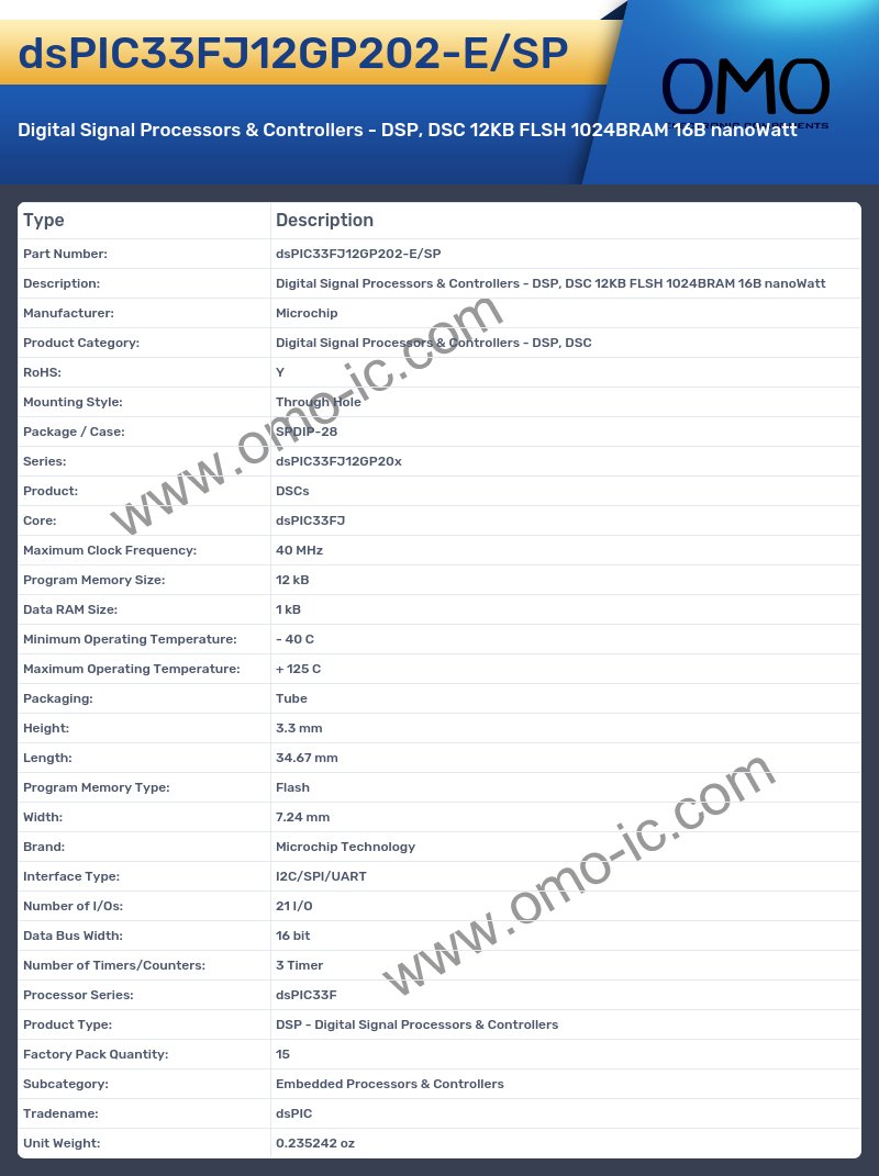 dsPIC33FJ12GP202-E/SP