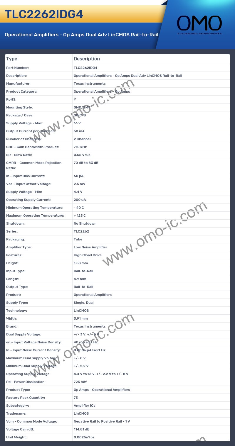 TLC2262IDG4