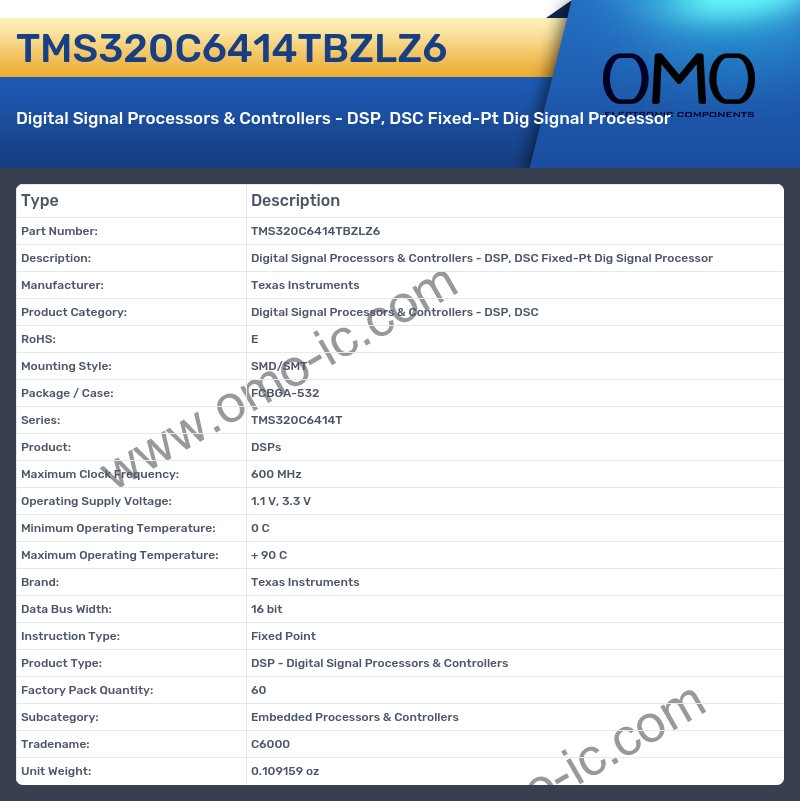 TMS320C6414TBZLZ6