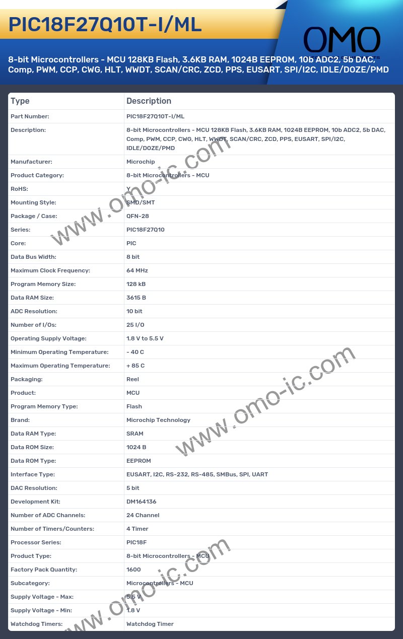 PIC18F27Q10T-I/ML