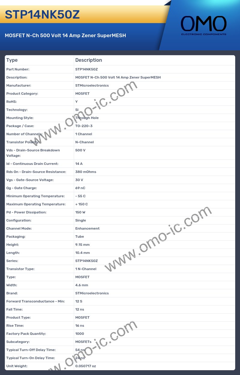 STP14NK50Z