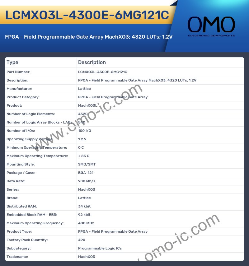 LCMXO3L-4300E-6MG121C