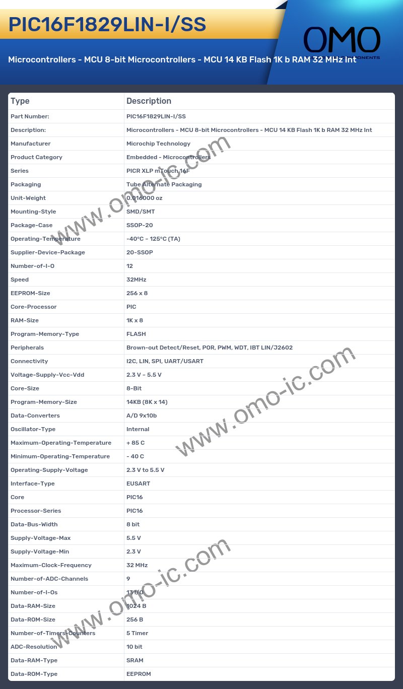 PIC16F1829LIN-I/SS