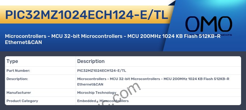 PIC32MZ1024ECH124-E/TL