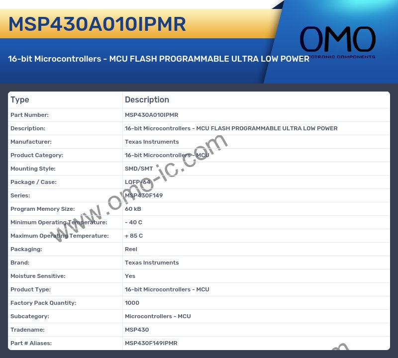 MSP430A010IPMR