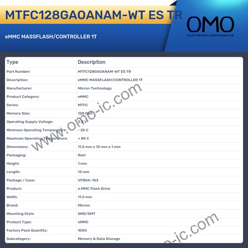 MTFC128GAOANAM-WT ES TR