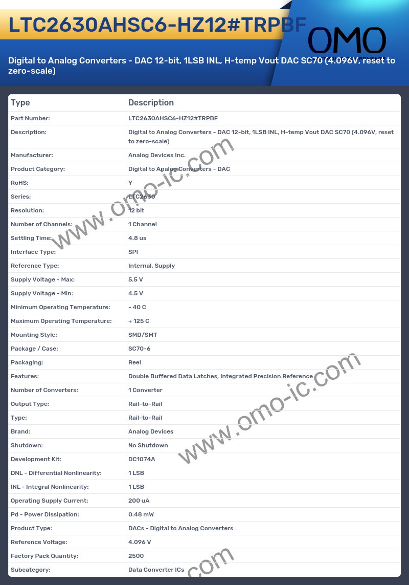 LTC2630AHSC6-HZ12#TRPBF