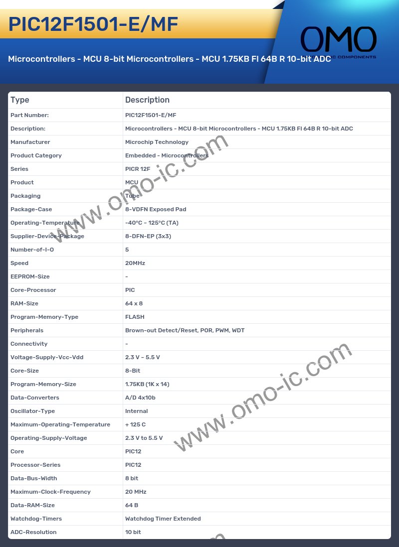 PIC12F1501-E/MF