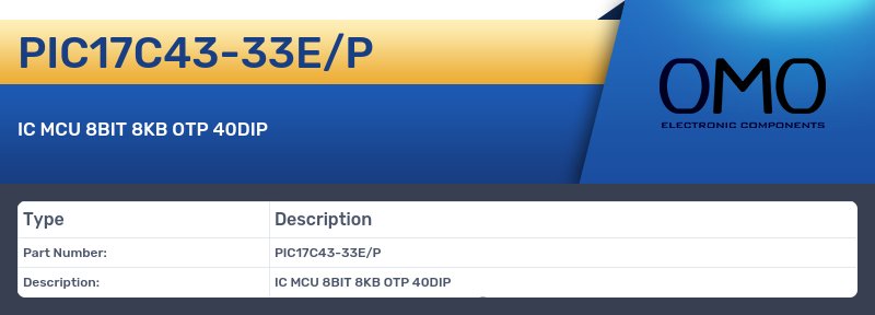 PIC17C43-33E/P