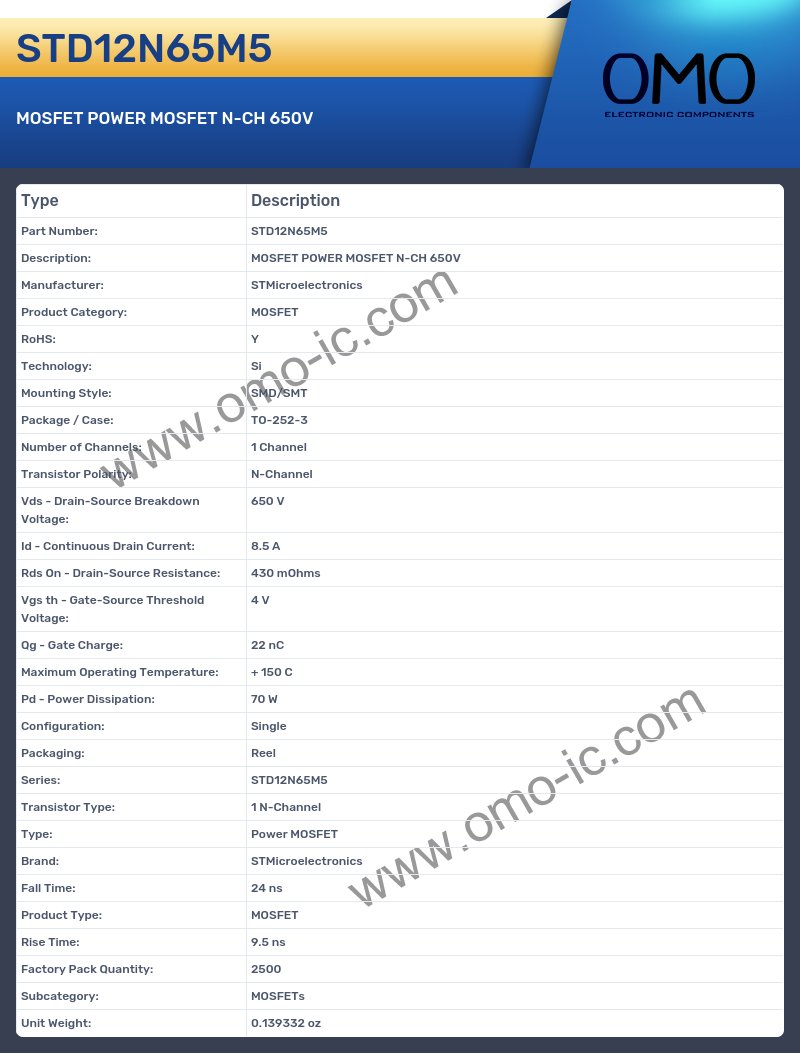 STD12N65M5