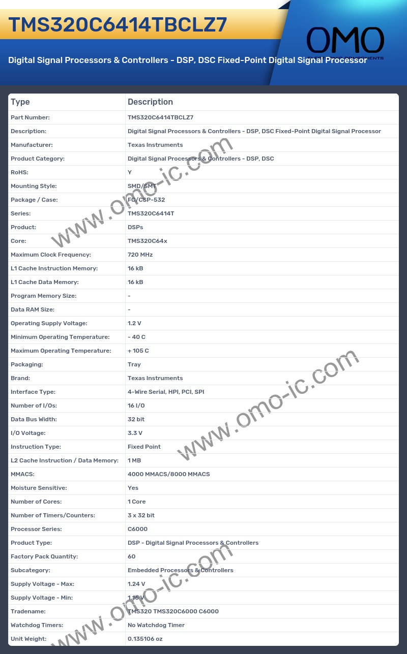 TMS320C6414TBCLZ7