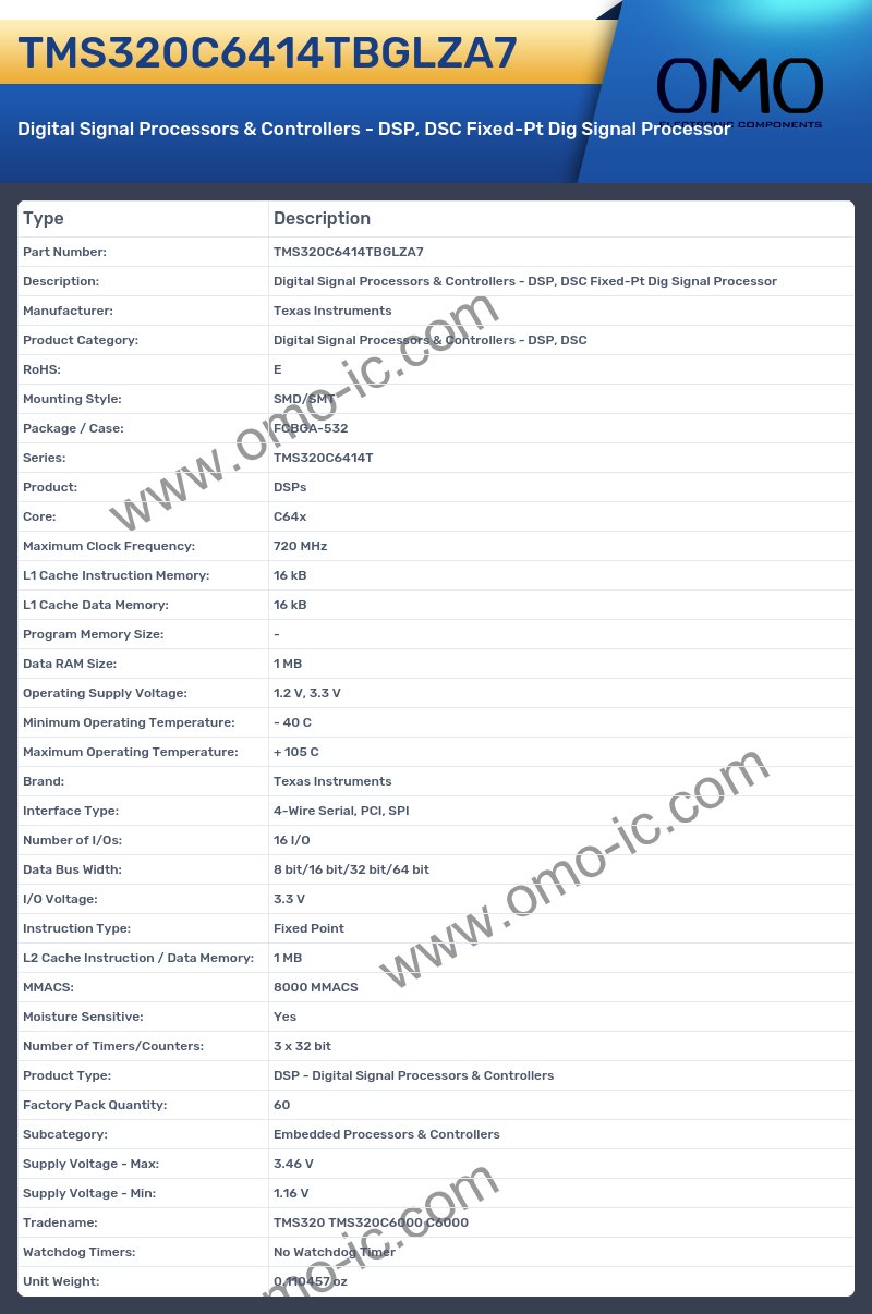 TMS320C6414TBGLZA7