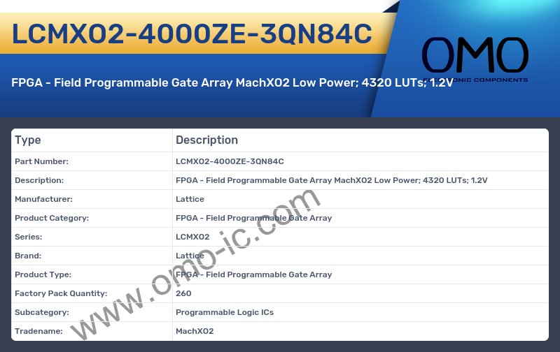LCMXO2-4000ZE-3QN84C