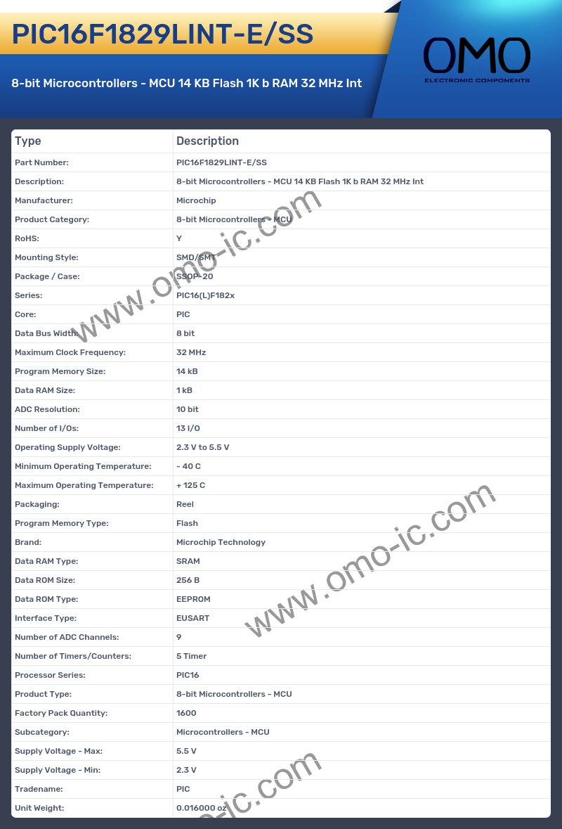 PIC16F1829LINT-E/SS