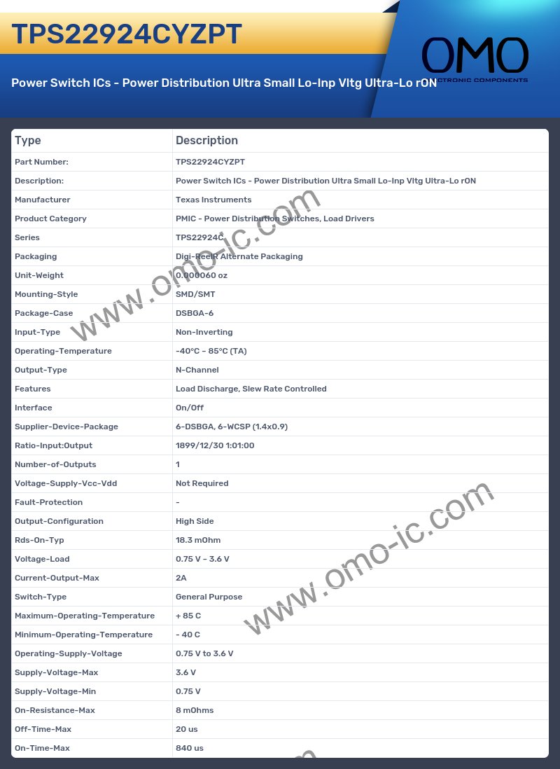TPS22924CYZPT