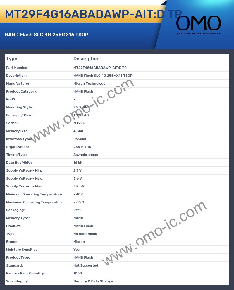 MT29F4G16ABADAWP-AIT:D TR