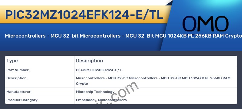 PIC32MZ1024EFK124-E/TL