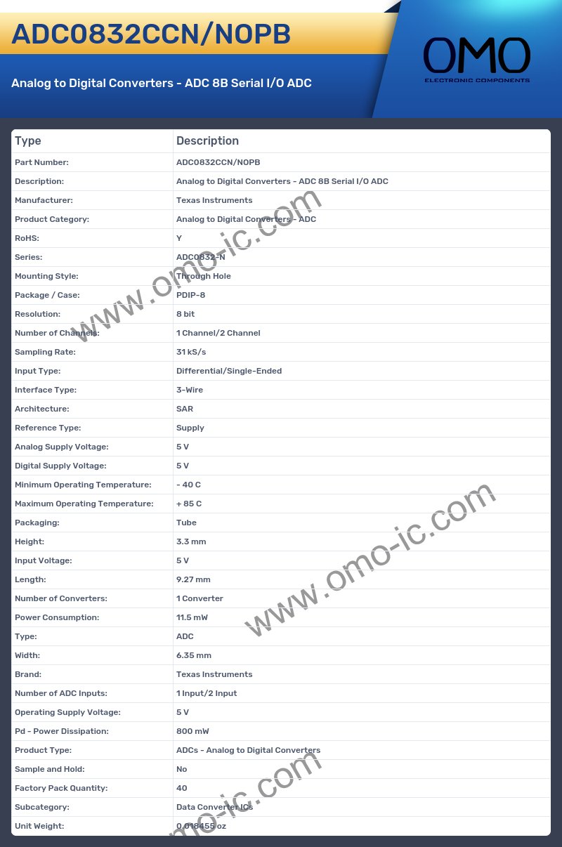 ADC0832CCN/NOPB