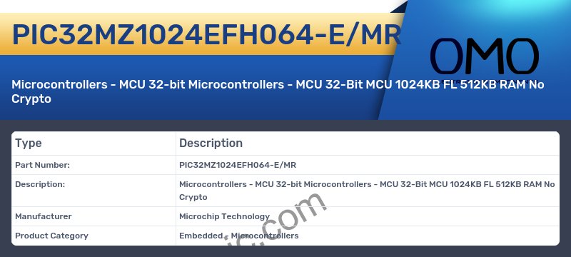 PIC32MZ1024EFH064-E/MR