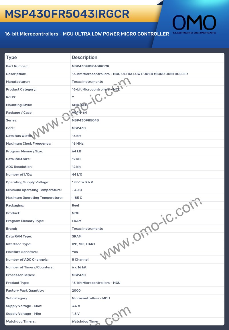 MSP430FR5043IRGCR