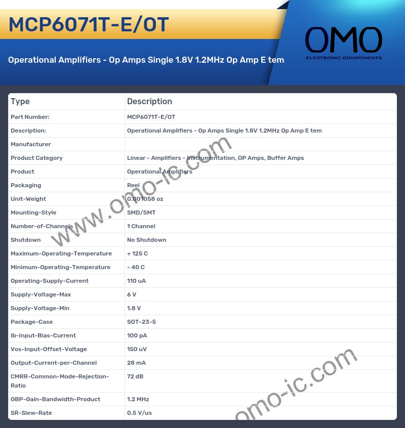 MCP6071T-E/OT