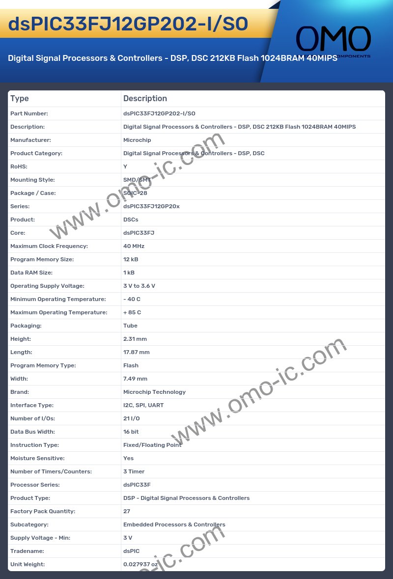 dsPIC33FJ12GP202-I/SO