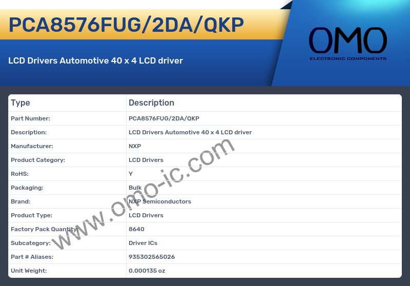 PCA8576FUG/2DA/QKP