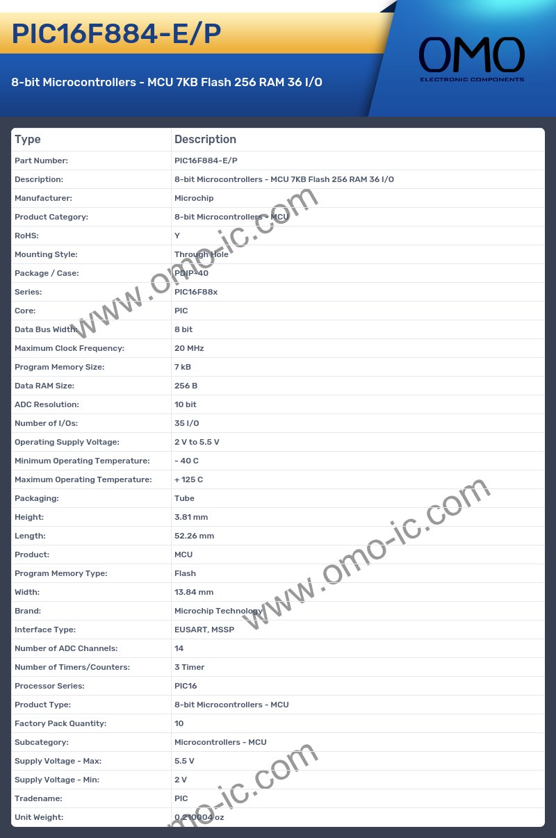 PIC16F884-E/P
