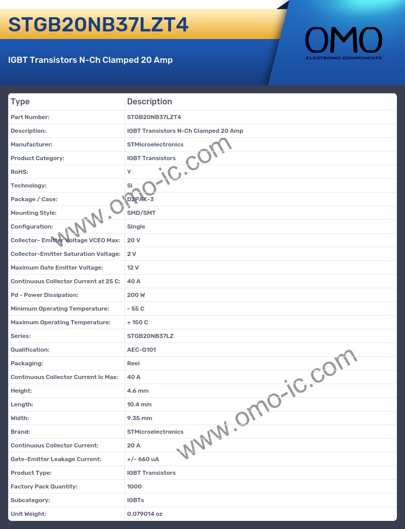 STGB20NB37LZT4
