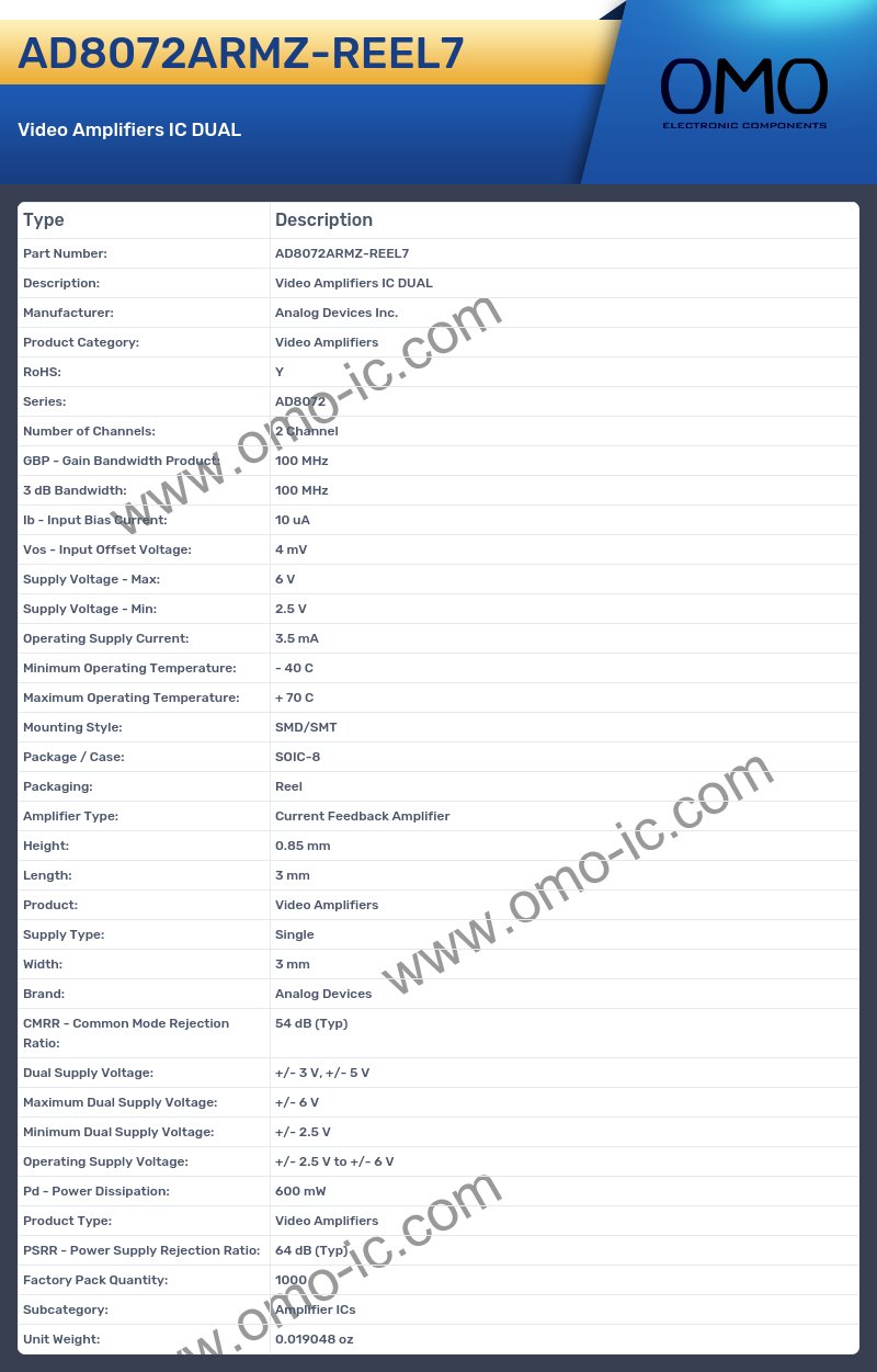 AD8072ARMZ-REEL7