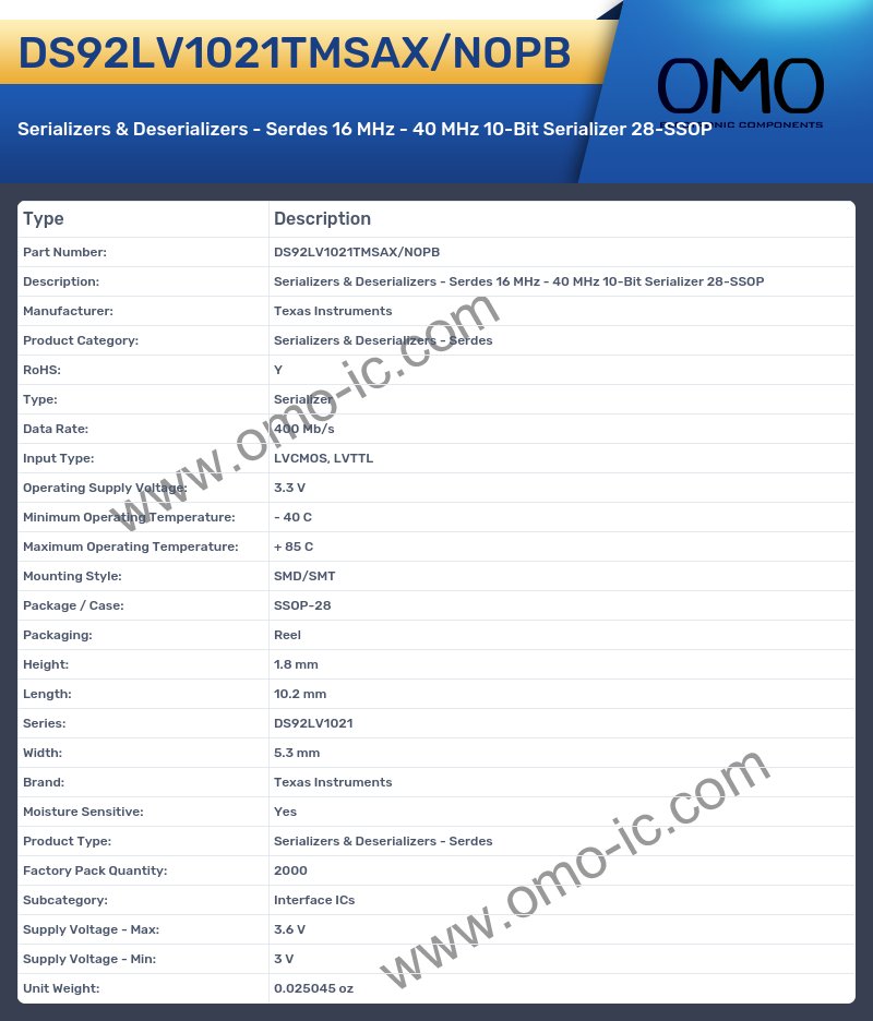 DS92LV1021TMSAX/NOPB