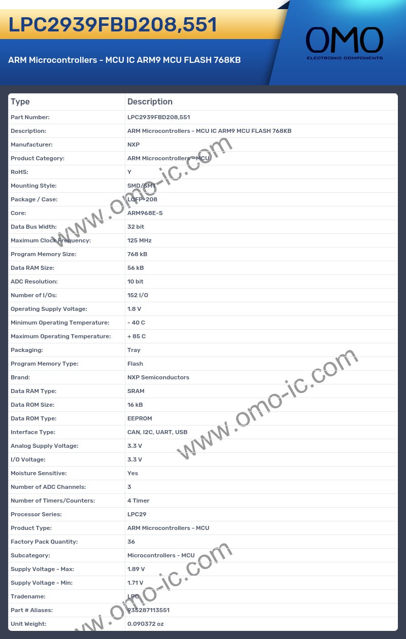 LPC2939FBD208,551