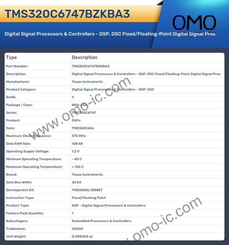 TMS320C6747BZKBA3