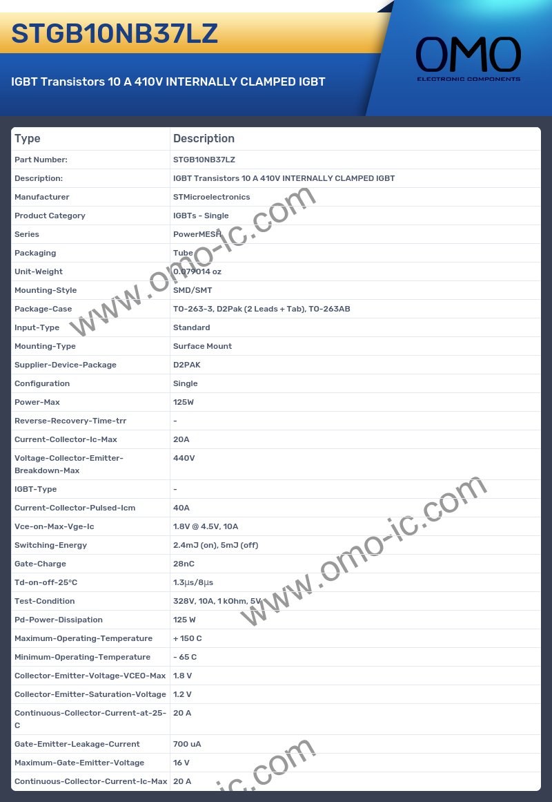 STGB10NB37LZ