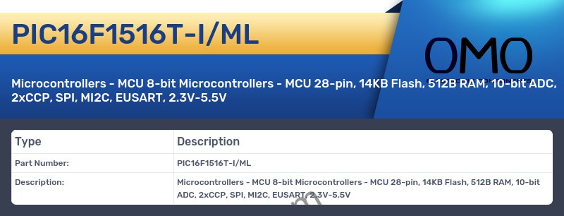 PIC16F1516T-I/ML