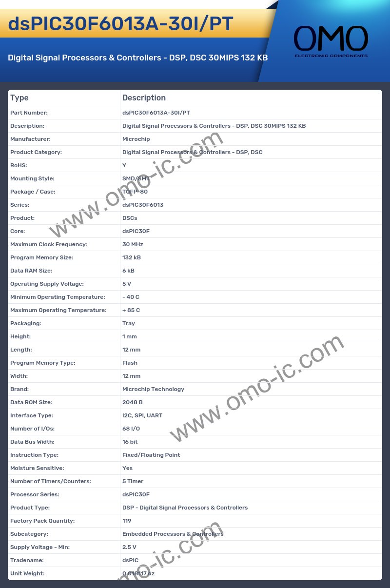 dsPIC30F6013A-30I/PT